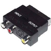 e+p VC 915 video kabel adapter SCART (21-pin) 3 x RCA + S-Video Zwart - thumbnail