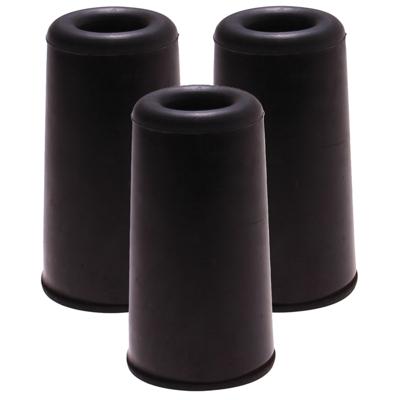Benson Deurbuffers / deurstoppers rubbers - 3x - zwart -75 x 40 mm - met schroefbevestiging