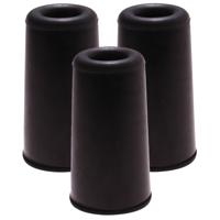 Benson Deurbuffers / deurstoppers rubbers - 3x - zwart -75 x 40 mm - met schroefbevestiging