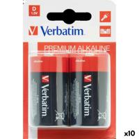 Alkalinebatterijen Verbatim LR20 1,5 V (10 Stuks)