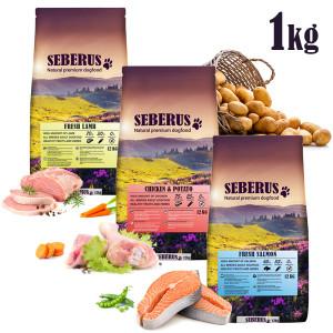 Seberus hondenvoer probeerpakket 3 x 1 kg (Fresh lamb - Chicken & potato - Fresh salmon)