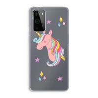 Roze eenhoorn: OnePlus 9 Pro Transparant Hoesje