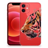 Smartphone hoesje iPhone 12 Mini Watercolor Tiger