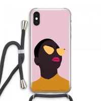 Yellow glasses: iPhone XS Max Transparant Hoesje met koord