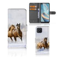 OPPO Reno4 Z | Telefoonhoesje | Met pasjeshouder | Paarden