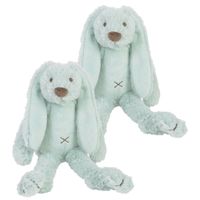 2x stuks happy Horse knuffel konijn Richie mint 28 cm - thumbnail