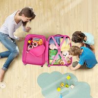 2 Stuks Handbagage Op Wielen Set Rollende Hardkoffer en Rugzak Draagbare en Lichtgewicht Rollende Kofferset Kindertrolley Kofferset