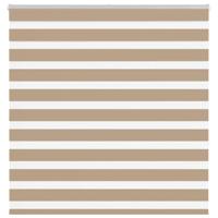 VidaXL Zebra blind 145x150 cm stofbreedte 140,9 cm polyester zandbruin