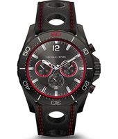 Horlogeband Michael Kors MK8420 Leder Zwart 24mm