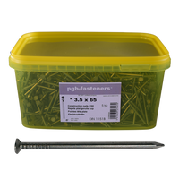 pgb-Europe PGB-FASTENERS | Nagel plat kop D.1151B Ø 3,50x80 (emmer) 000NPK00000350080M