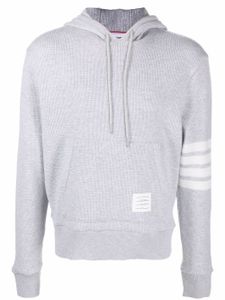 Thom Browne hoodie à détail rayé 4 bandes signature - Gris