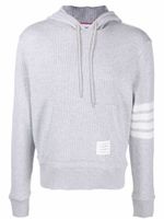 Thom Browne hoodie à détail rayé 4 bandes signature - Gris - thumbnail