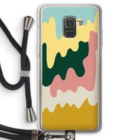 Baar B: Samsung Galaxy A8 (2018) Transparant Hoesje met koord