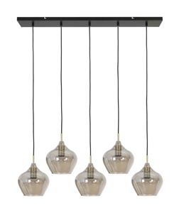 Light & Living Hanglamp Rakel - Antiek Brons / Smoke