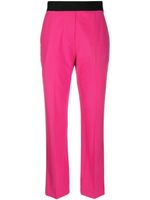 MSGM pantalon à taille contrastante - Rose - thumbnail