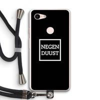 Negenduust black: Pixel 3 XL Transparant Hoesje met koord Negenduust black: Pixel 3 XL Transparant Hoesje met koord
