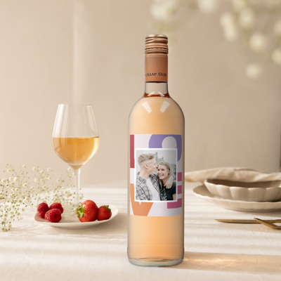 Wijn met bedrukt etiket - Oude Kaap - Rosé