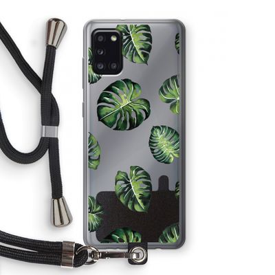 Tropische bladeren: Samsung Galaxy A31 Transparant Hoesje met koord