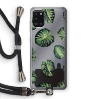 Tropische bladeren: Samsung Galaxy A31 Transparant Hoesje met koord