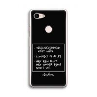 Mijn Motto's: Google Pixel 3 Transparant Hoesje