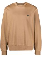 Lacoste sweat en maille fine à patch logo - Marron - thumbnail