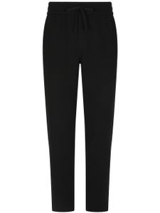 Dolce & Gabbana pantalon de jogging en cachemire à logo DG - Noir