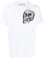 Philipp Plein t-shirt à imprimé tête de mort - Blanc - thumbnail