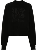 Palm Angels sweat en coton à motif monogrammé - Noir