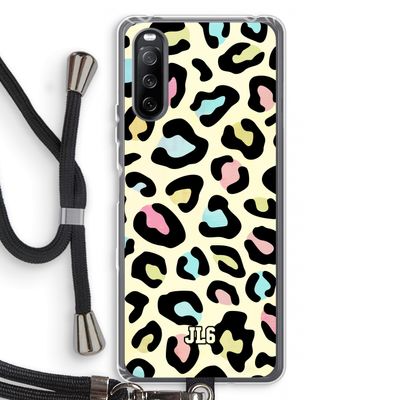 Leopard pattern: Sony Sony Xperia 10 III Transparant Hoesje met koord