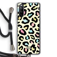 Leopard pattern: Sony Sony Xperia 10 III Transparant Hoesje met koord