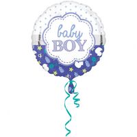 Folieballon Baby Boy Blauw - 43 cm