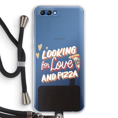 Pizza is the answer: Honor 10 Transparant Hoesje met koord