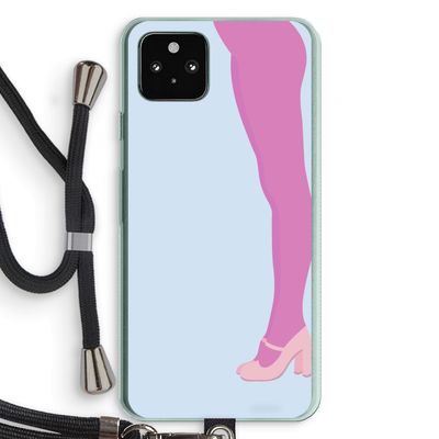Pink panty: Pixel 5a 5G Transparant Hoesje met koord
