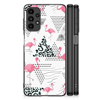 Samsung Galaxy A13 4G Dierenprint Telefoonhoesje Flamingo Triangle