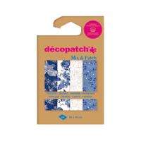 Hobbypapier Décopatch 30x40cm set à 4 vel thema Shades of Blue
