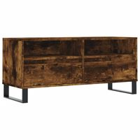 vidaXL Tv-meubel 100x34,5x44,5 cm bewerkt hout gerookt eikenkleurig - thumbnail