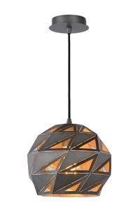 Lucide MALUNGA - Hanglamp - Ø 25 cm - 1xE27 - Grijs