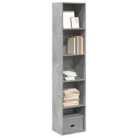 Boekenkast 40x30x189 cm bewerkt hout betongrijs