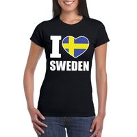 I love Zweden supporter shirt zwart dames 2XL  -