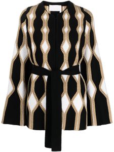 Chloé cardigan en maille intarsia - Noir