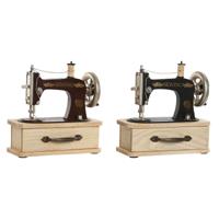 Decoratieve figuren Home ESPRIT Zwart Bordeaux Natuurlijk Vintage 23 x 12 x 23,5 cm (2 Stuks)