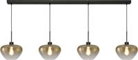 Masterlight 4-lichts hanglampGenua zwart met goud glas Ø 29cm - 2971-05-05-160-4-29