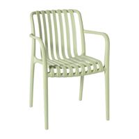 Tuinstoel Lea met armleuning - lichtgroen - 80.5x58x55 cm