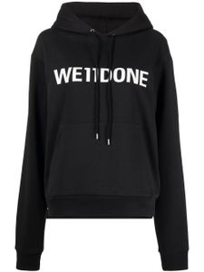 We11done hoodie à logo imprimé - Noir