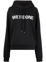 We11done hoodie à logo imprimé - Noir