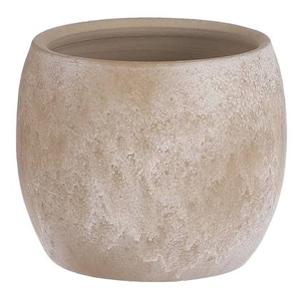 Mica Decorations Bloempot - cream stone - keramiek - 14 x 12 cm