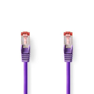 CAT6-kabel | RJ45 Male | RJ45 Male | S/FTP | 1.00 m | Rond | LSZH | Violet | Label