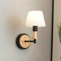 E27 LED Bedside gangpad creatieve persoonlijkheid houten wand lamp stroombron: geen lichtbron (zwart)