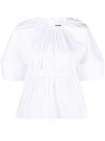 Jil Sander blouse plissée à découpe au dos - Blanc