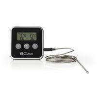 Nedis KATH105BK Vleesthermometer 0 - 250 °c Digitaal Display Timer